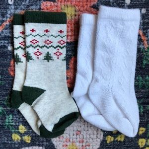 Little Stocking Co. Baby Knee High Socks, 0-6 Months (Set of 2 Pairs)